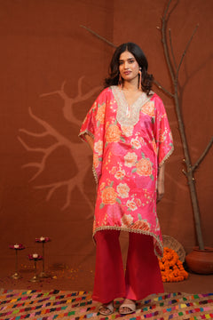 Gulnaar Floral Kaftan Palazzo Set