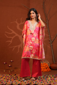 Gulnaar Floral Kaftan Palazzo Set