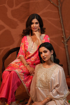 Gulnaar Floral Kaftan Palazzo Set