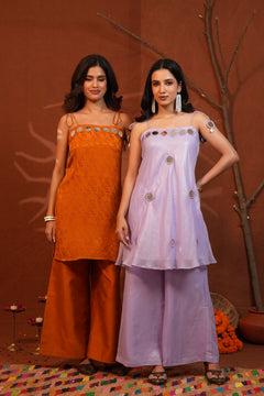 Chandni Mirror Work Kurti Pant Set