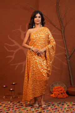 Rose Gold Moonlight Shimmer One-Shoulder Dress