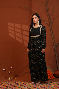 Shabnam Black Anarkali Ethnic Dress