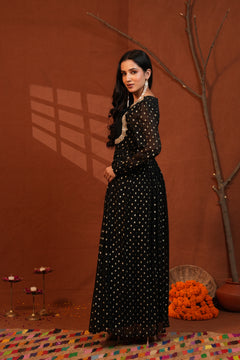 Shabnam Black Anarkali Ethnic Dress