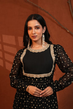 Shabnam Black Anarkali Ethnic Dress