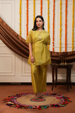 Mehndi Green Dolman Top Co-ord Set