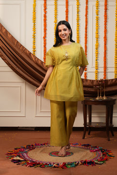 Mehndi Green Dolman Top Co-ord Set
