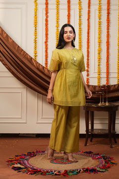 Mehndi Green Dolman Top Co-ord Set