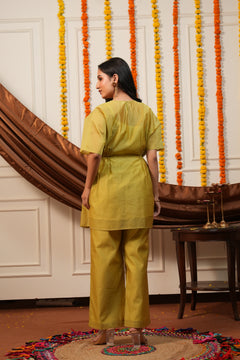 Mehndi Green Dolman Top Co-ord Set