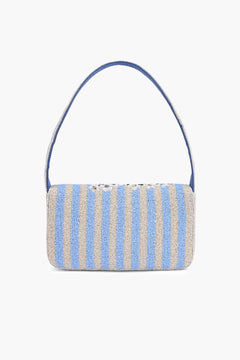 Floral Striped Beaded Shoulder Bag