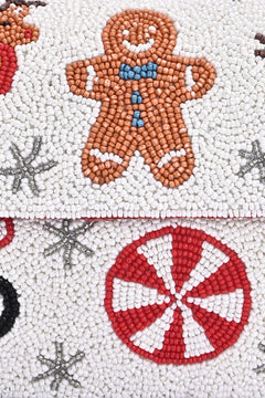 Christmas Beaded Shoulder Bag
