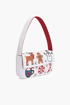 Christmas Beaded Shoulder Bag