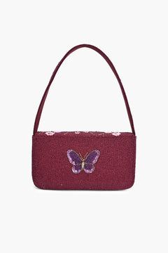 Butterfly Beaded Shoulder Bag