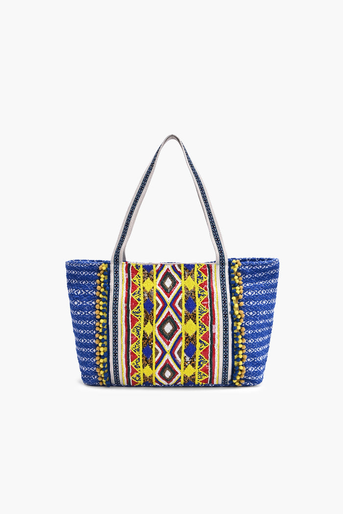 Azura Beaded Boho Tote Bag
