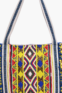 Azura Beaded Boho Tote Bag
