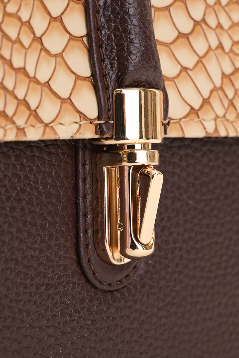 Ophidian Shimmer Crossbody - Brown