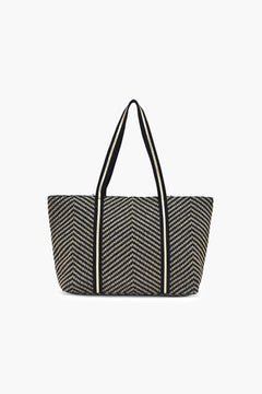 Elara Black Beaded Butterfly Tote Bag