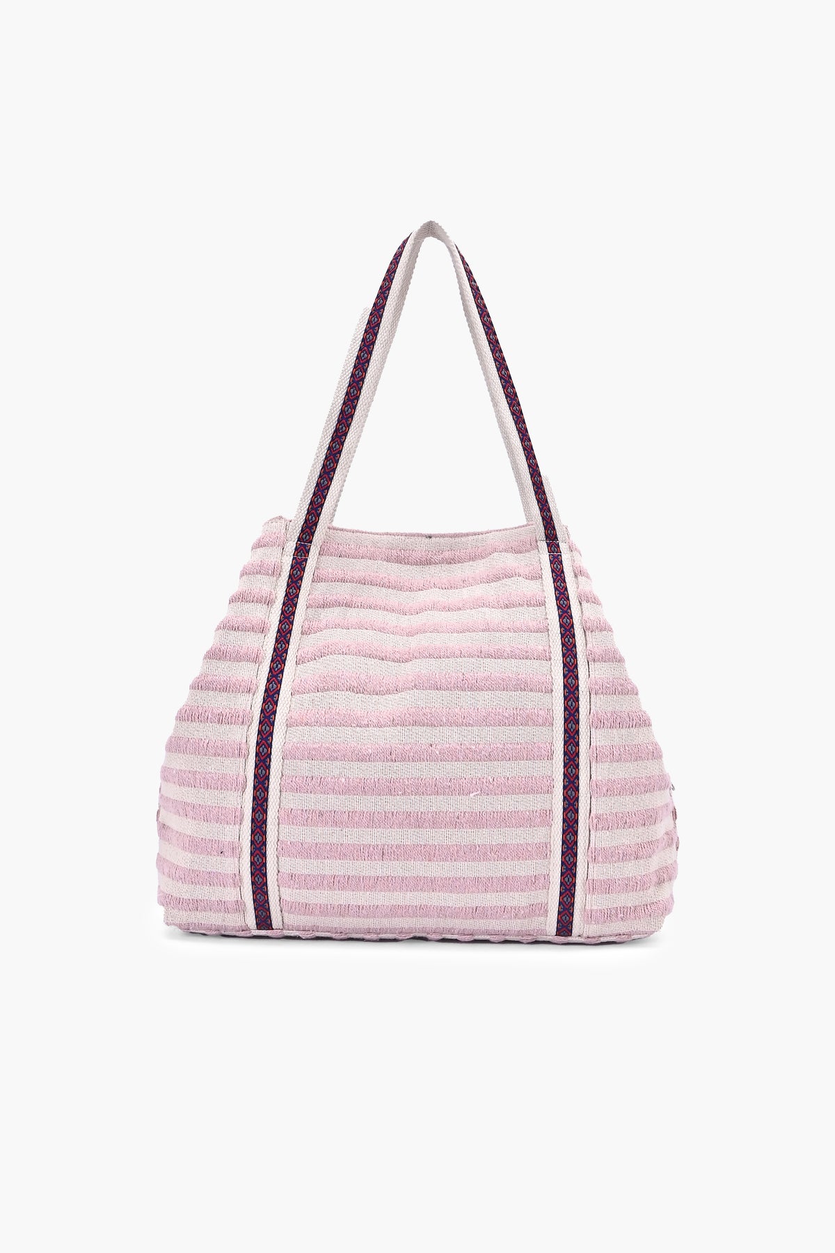 Serene Mosaic Beaded Stripe Tote Bag