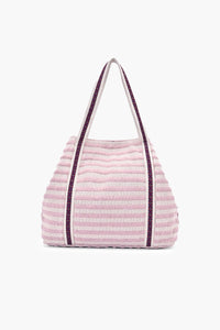 Serene Mosaic Beaded Stripe Tote Bag