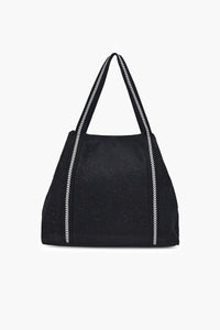 Noir Aura Evil Eye Embroidered Tote Bag