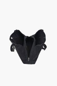Noir Aura Evil Eye Embroidered Tote Bag