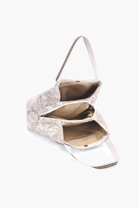 Heritage Bloom Beaded Tote Bag