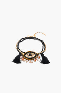 Boho Girl Eye Shaped Beaded Bracelet
