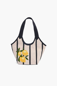 Lemon Embroidered Shoulder Bag