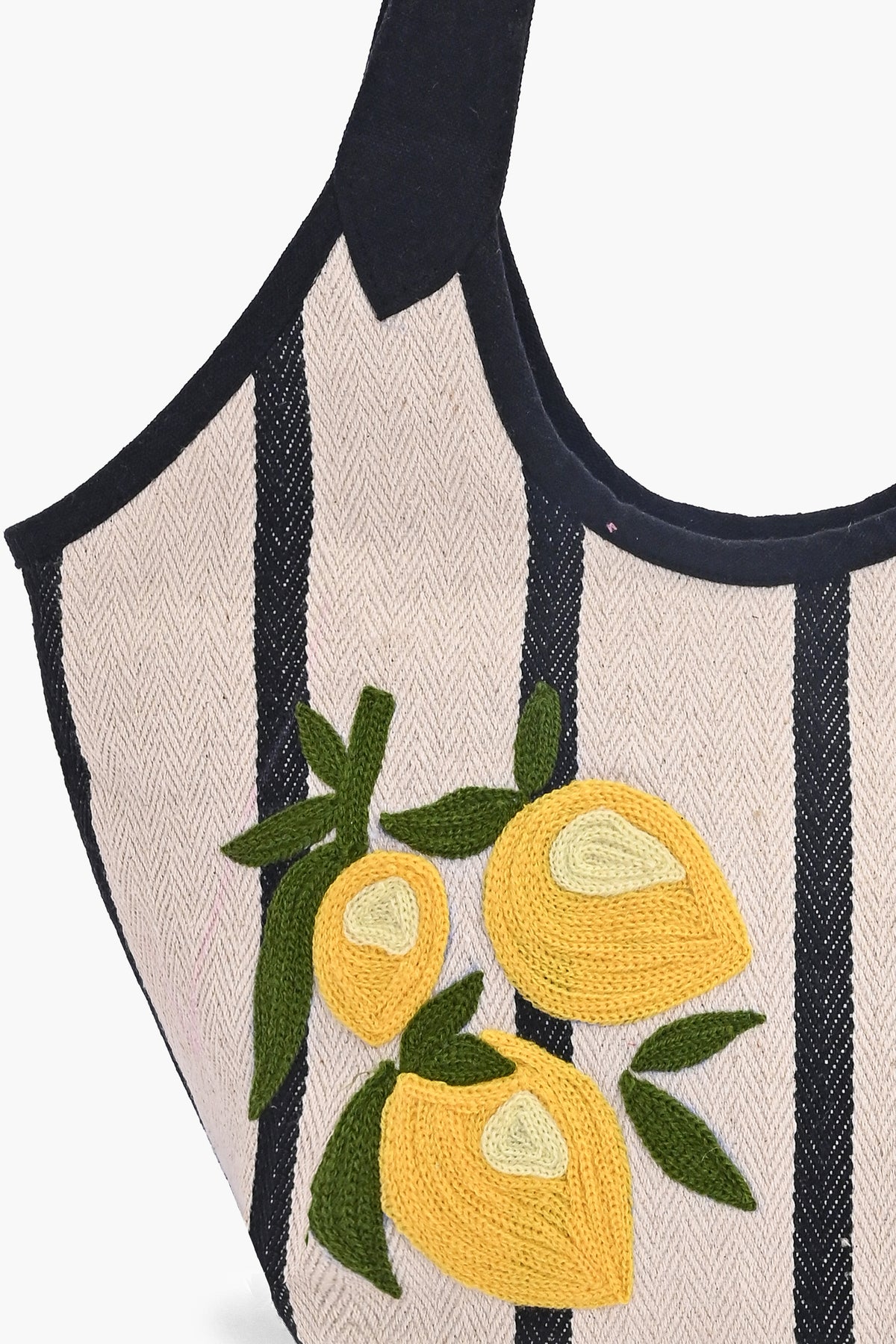 Lemon Embroidered Shoulder Bag