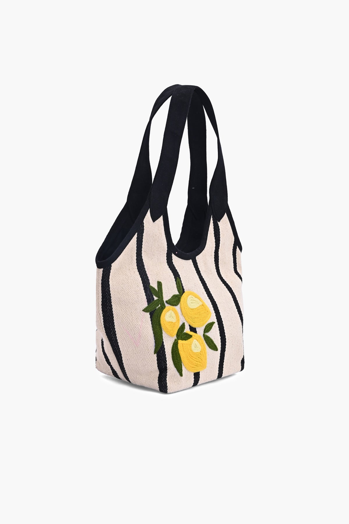 Lemon Embroidered Shoulder Bag