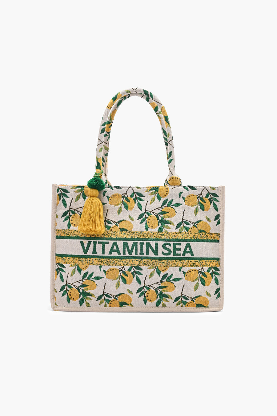 Palm Beach Tropical Jacquard Tote Bag for Women