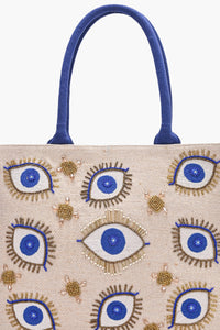 Mystic Eye Embellished Tote Bag