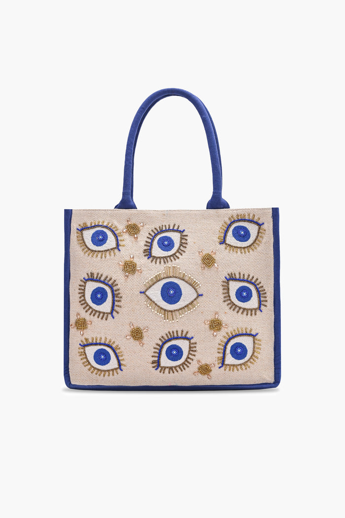 Mystic Eye Embellished Tote Bag