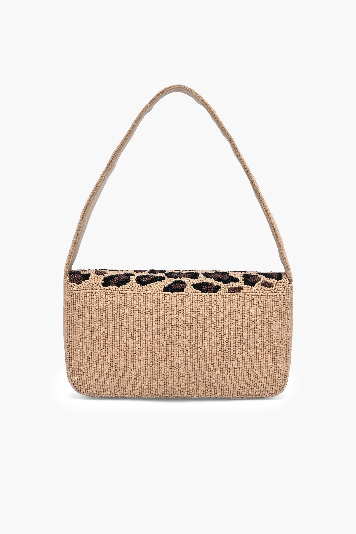 Leopard Luxe Beaded Shoulder Bag