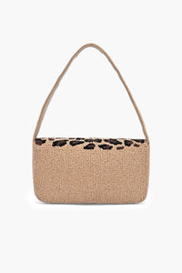 Leopard Luxe Beaded Shoulder Bag