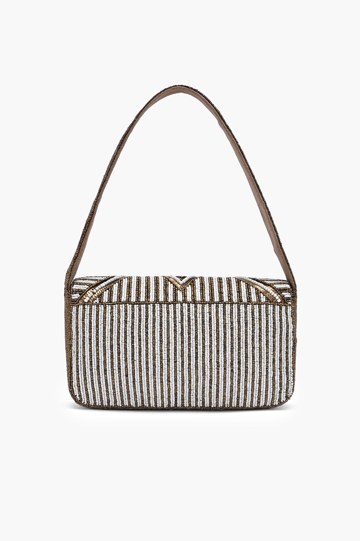 Ivory Grace Beaded Shoulder Bag
