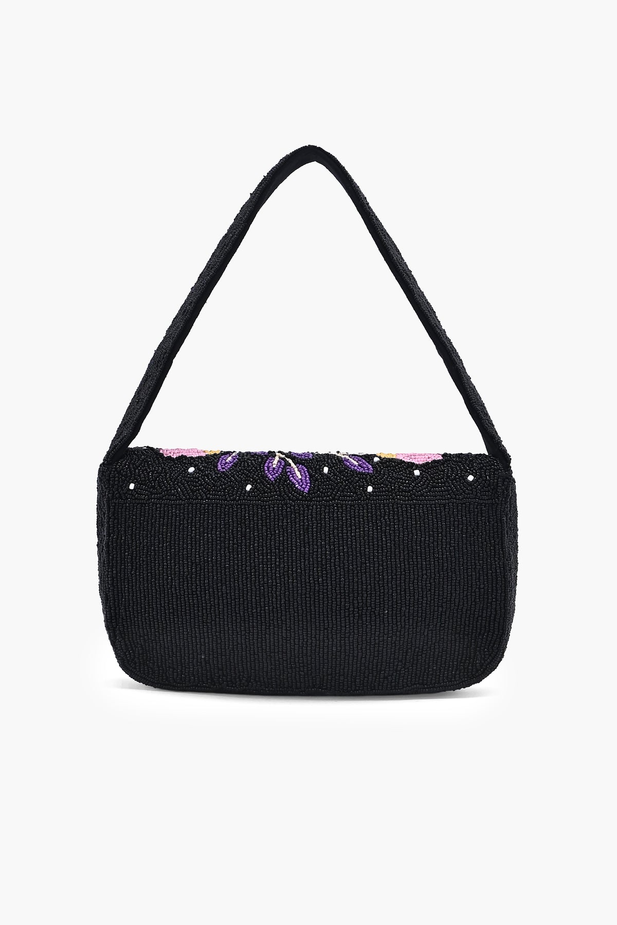 Violet Rose Beaded Shoulder Bag