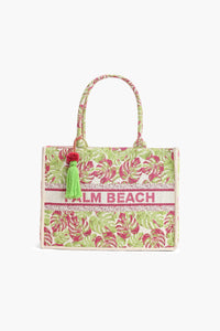 Palm Beach Tropical Jacquard Tote Bag for Women