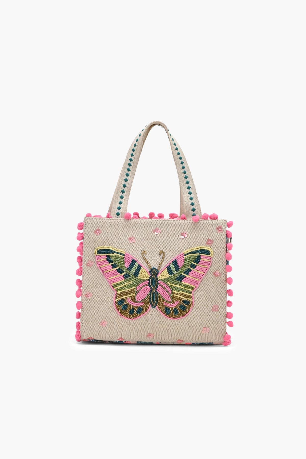 Fluttering Butterfly Handcrafted Mini Tote Bag