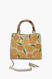 Citrus Bliss Embroidered Hand Bag