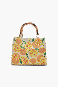 Citrus Bliss Embroidered Hand Bag