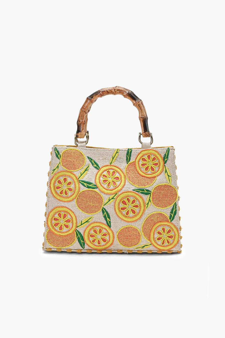 Citrus Bliss Embroidered Hand Bag