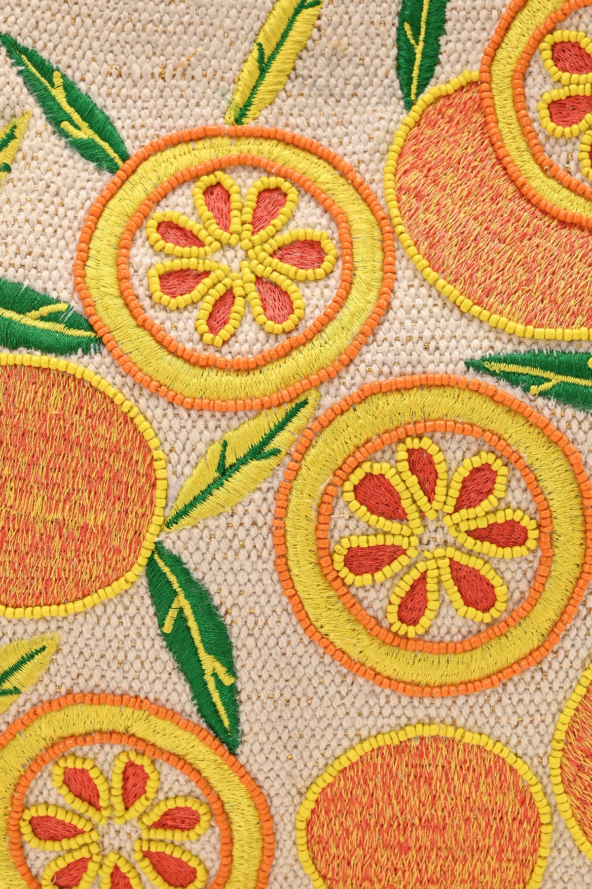 Citrus Bliss Embroidered Hand Bag