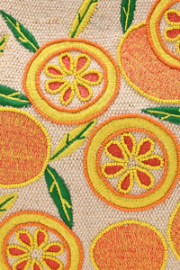 Citrus Bliss Embroidered Hand Bag