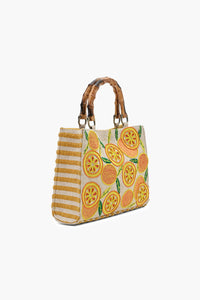 Citrus Bliss Embroidered Hand Bag