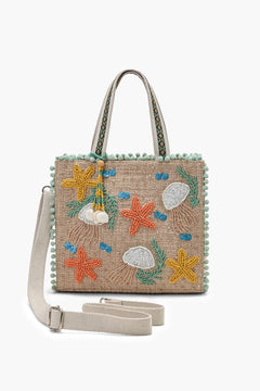 Ocean Reverie Beaded Tote Bag