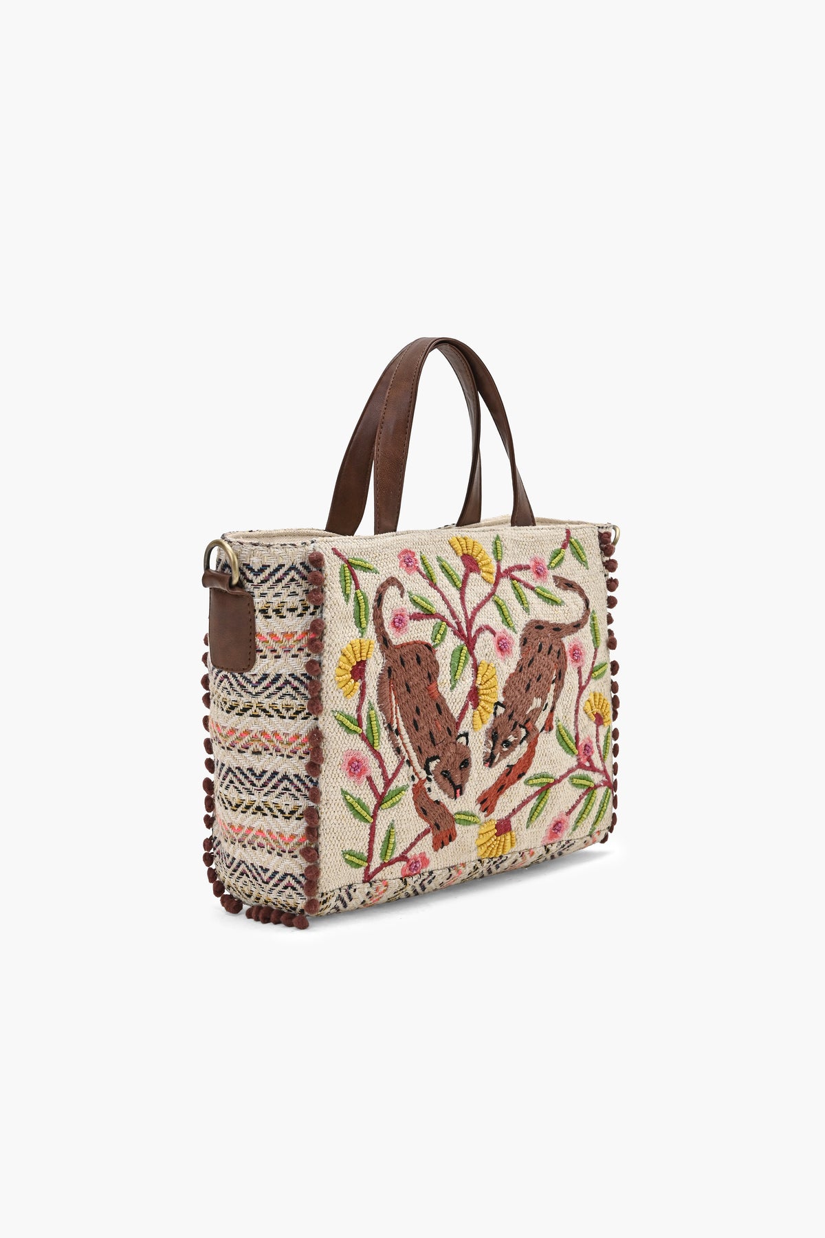 Handcrafted Leopard Motif Tote Bag