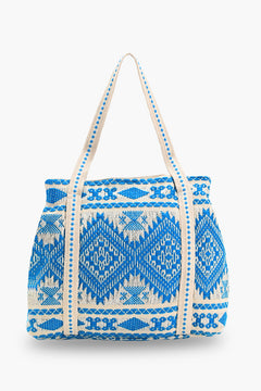Bohemian Embellished Tote Bag - Blue
