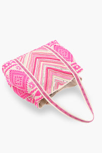 Bohemian Embellished Pink Tote Bag