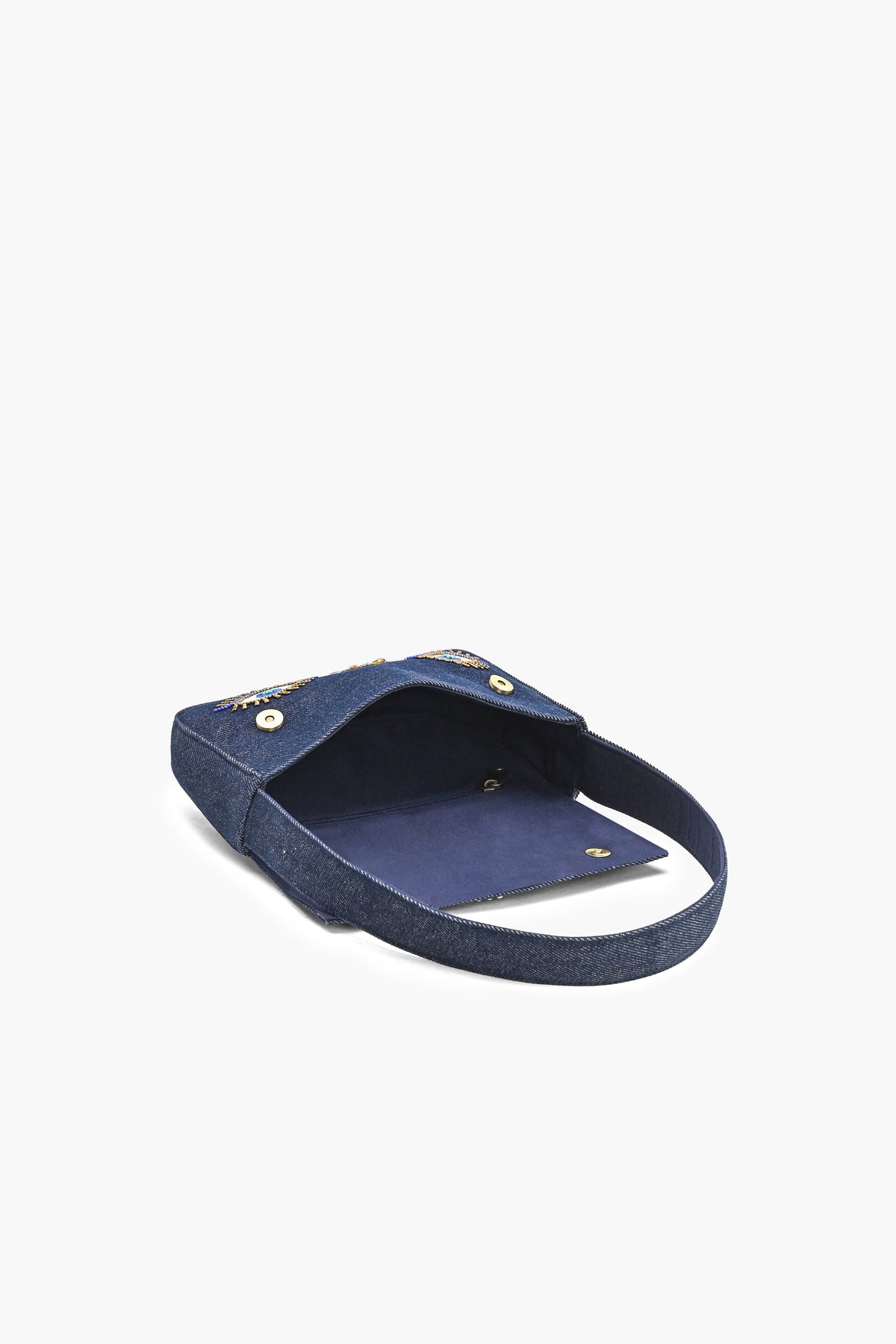 Evil Eye Denim Shoulder Bag