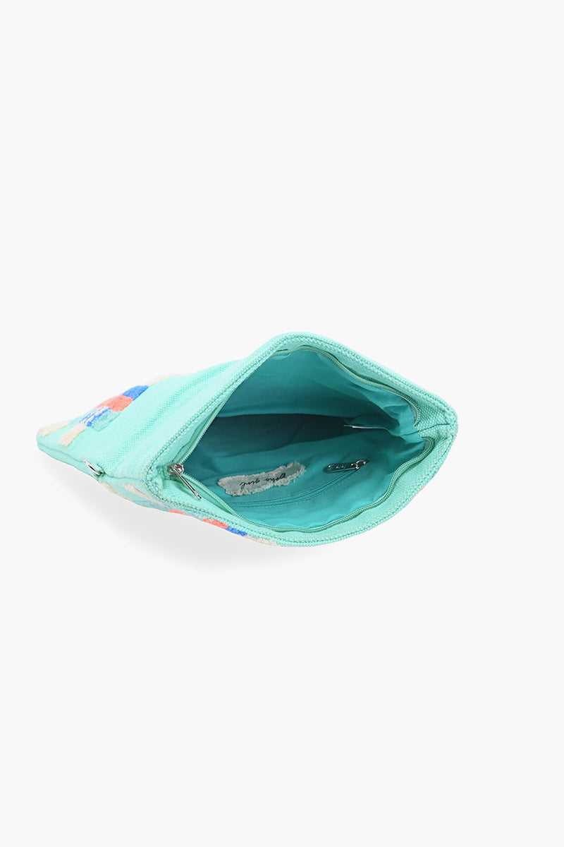 Stone Washed Opal Blue Clutch